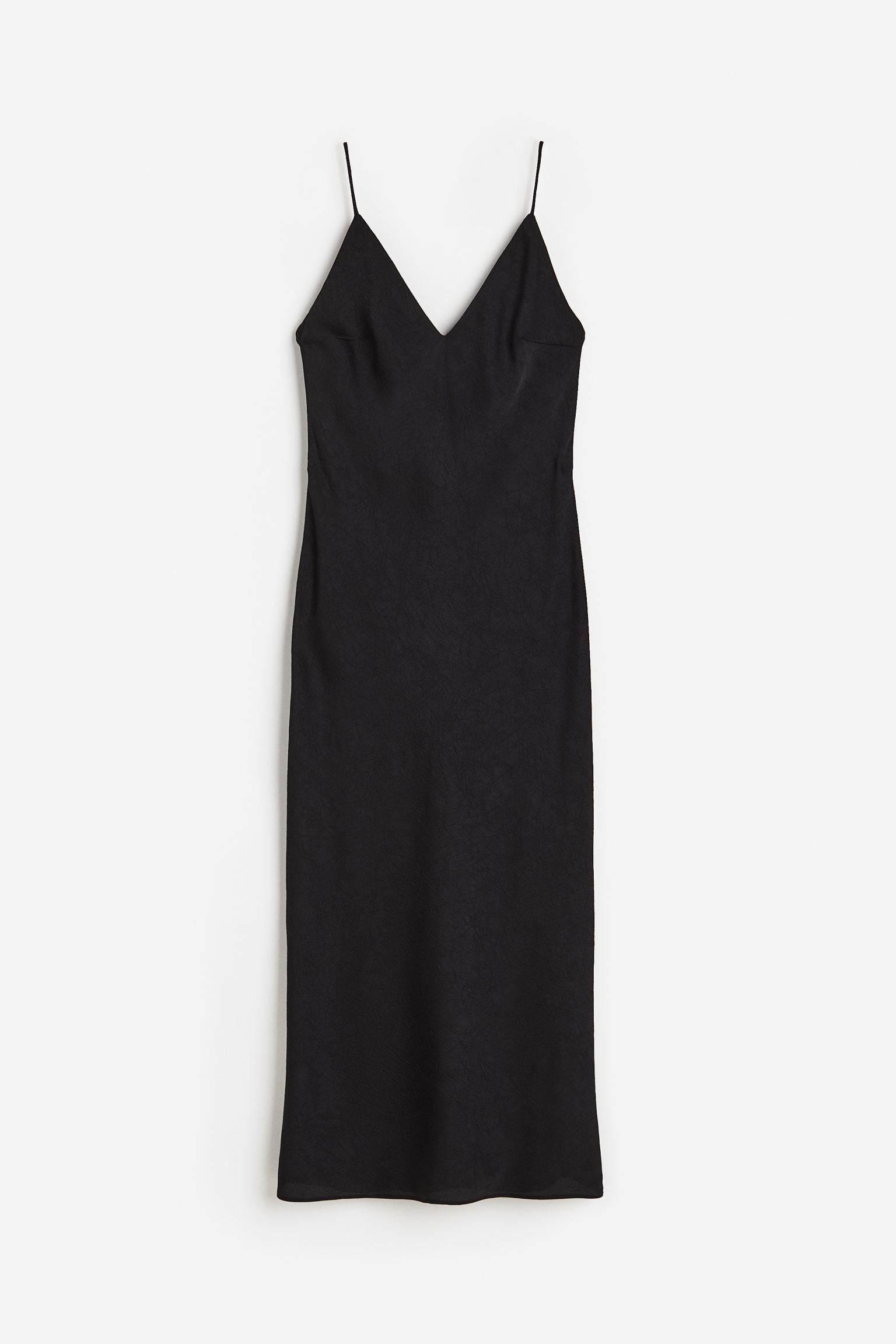 Платье H&M V-neck Slip, черный цена и фото
