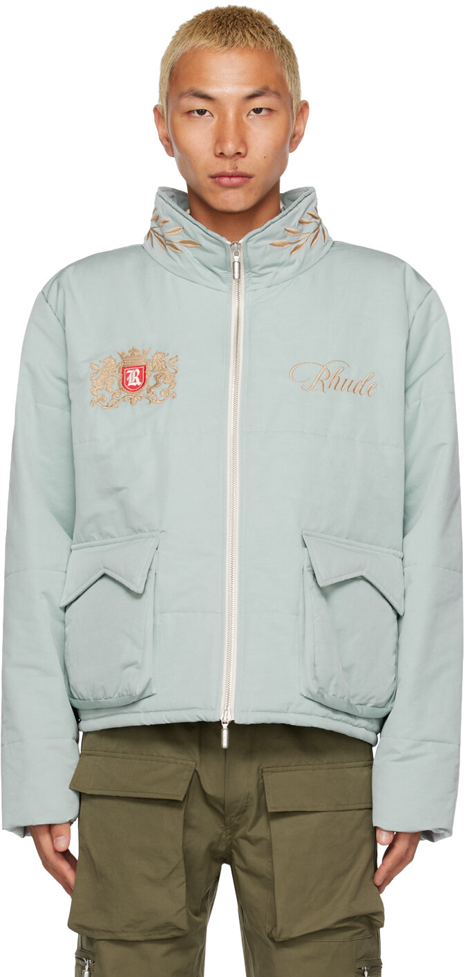 

Синяя куртка с вышивкой Rhude