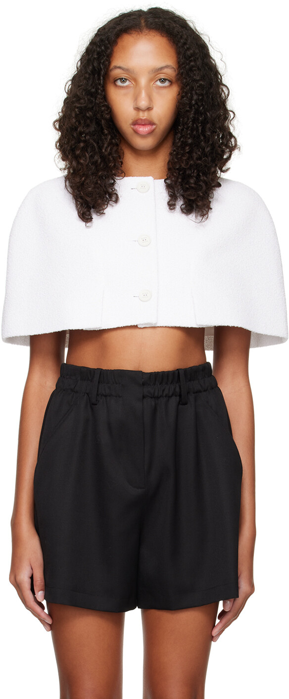 

Белая укороченная куртка Nina Ricci
