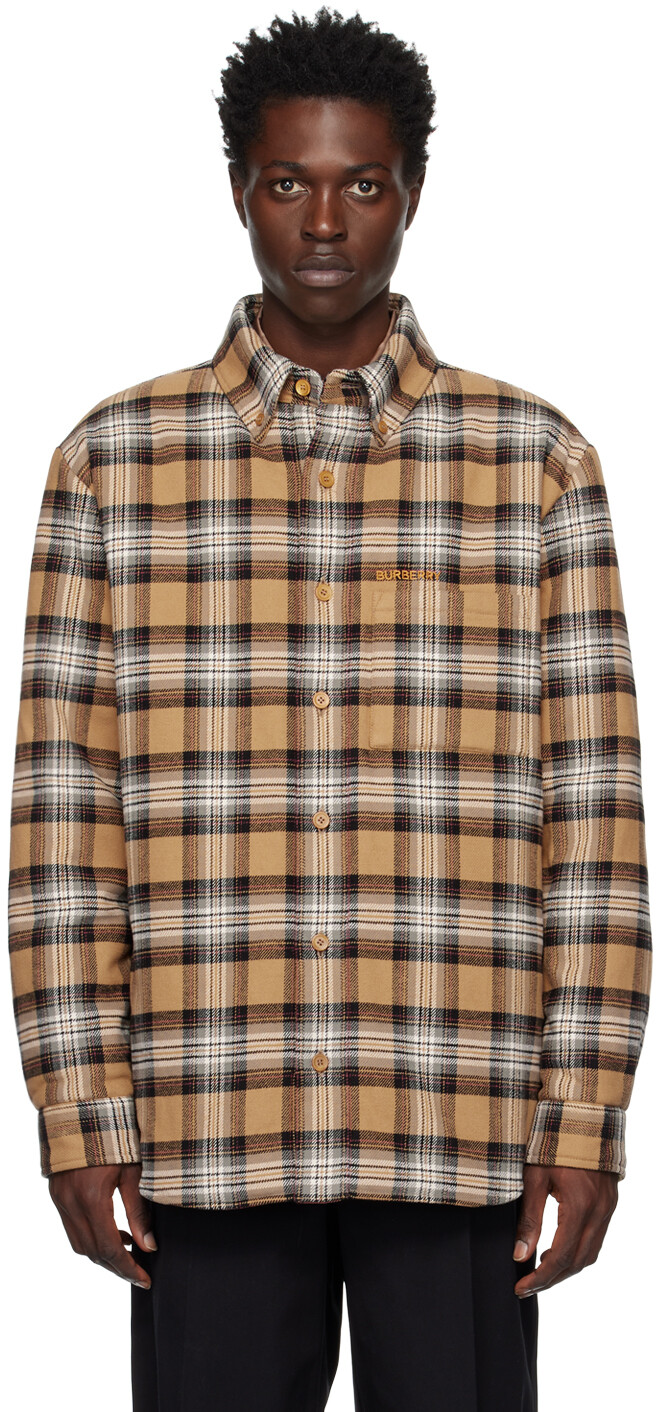 

Бежевая рубашка из дубовых листьев Burberry