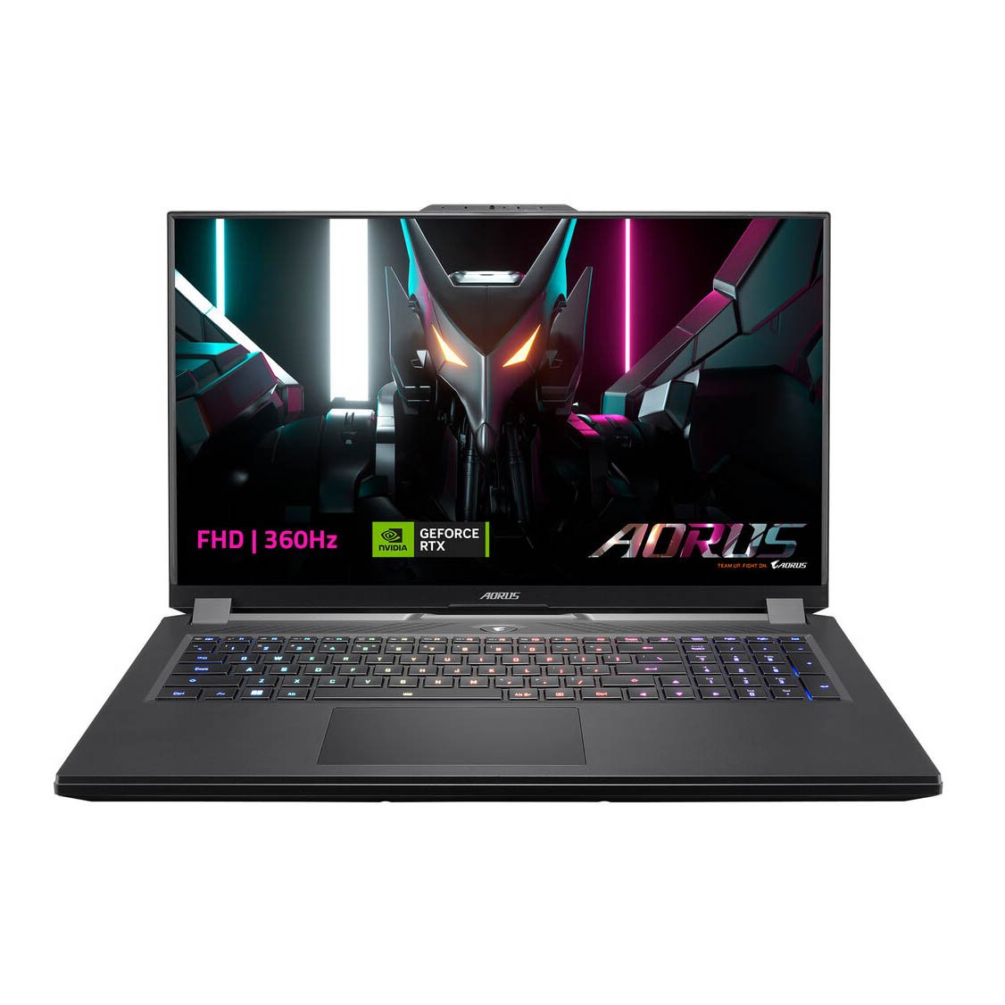 Игровой ноутбук Gigabyte AORUS 17H 17.3'', 16ГБ/1ТБ, i7-13700H, RTX 4080, черный, английская клавиатура - фото