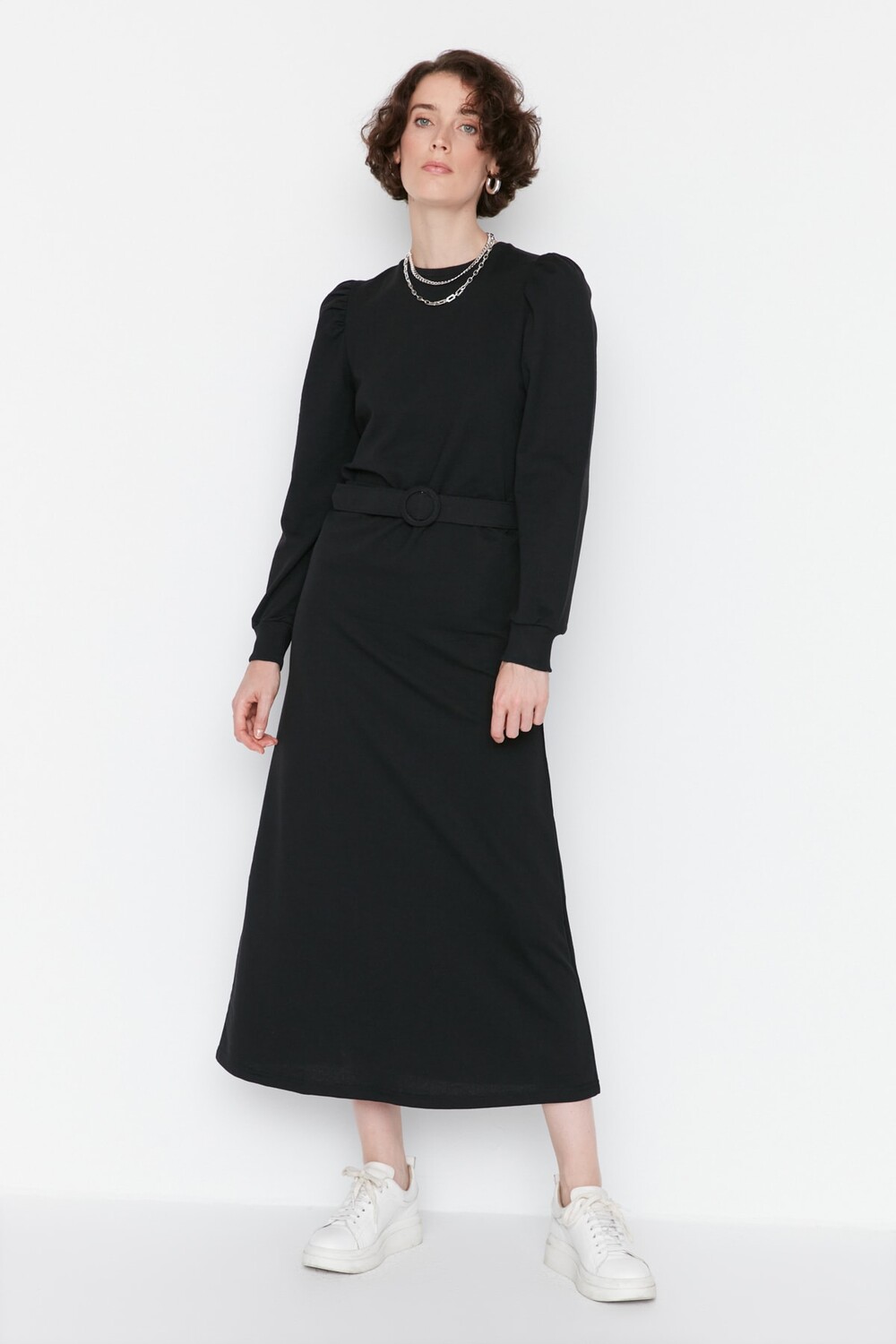 

Платье - Черное - Свободное Trendyol Modest, черный