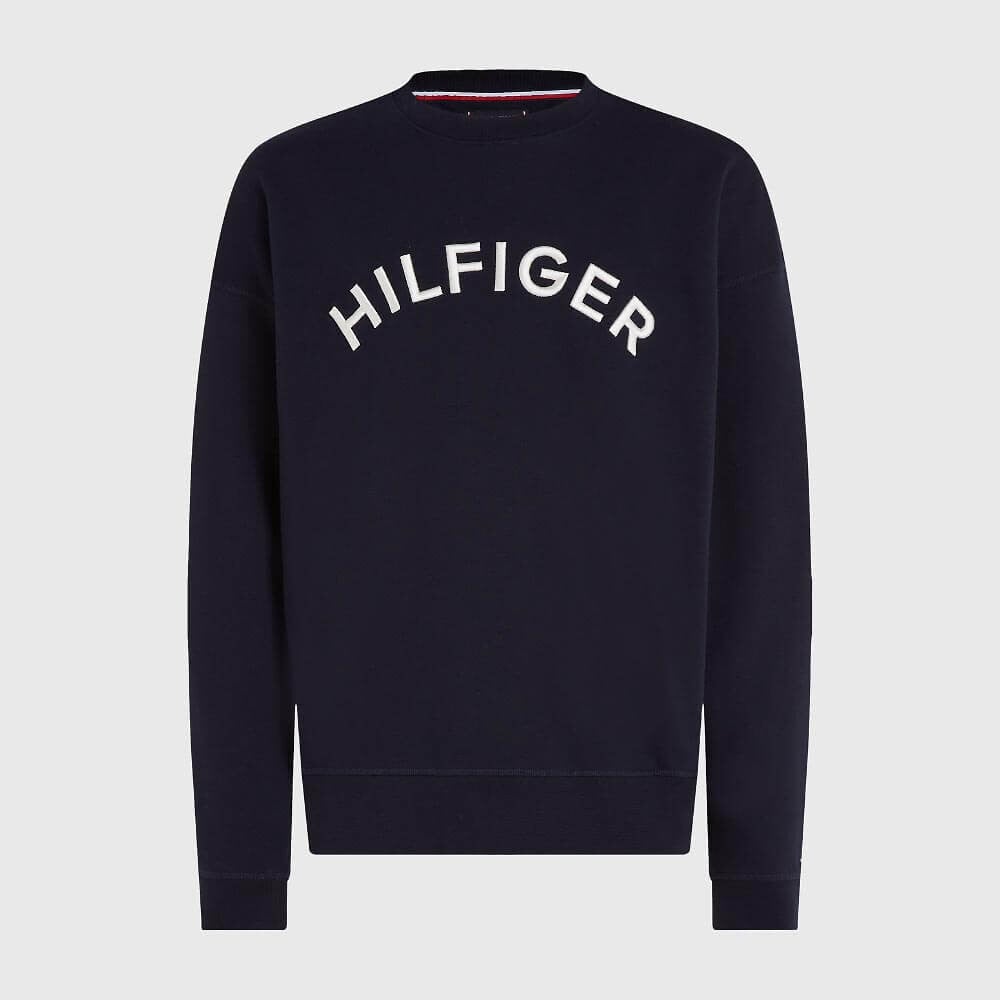 

Свитшот Tommy Hilfiger Big And Tall Hilfiger Logo Crewneck, темно-синий