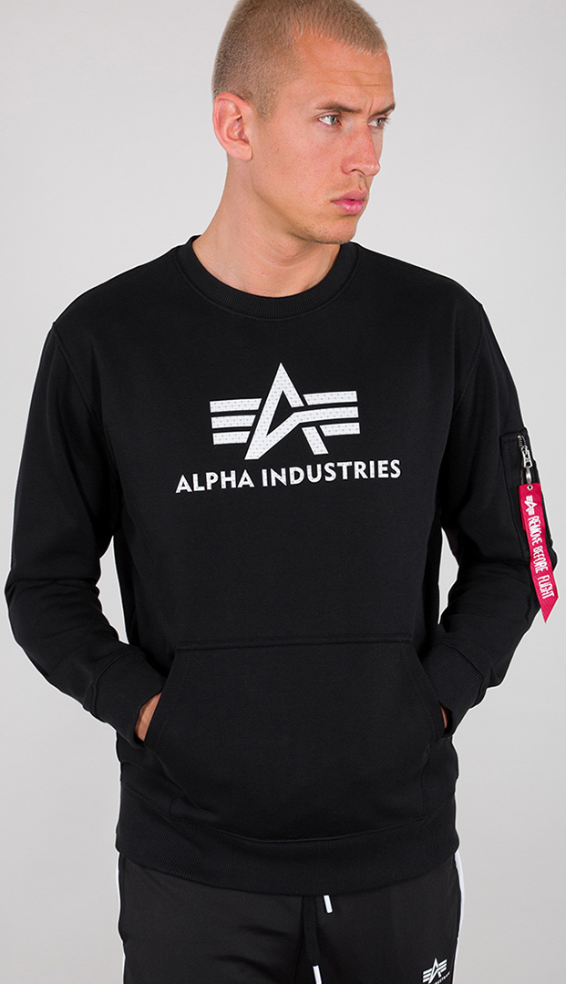 Толстовка Alpha Industries 3D Logo, черный