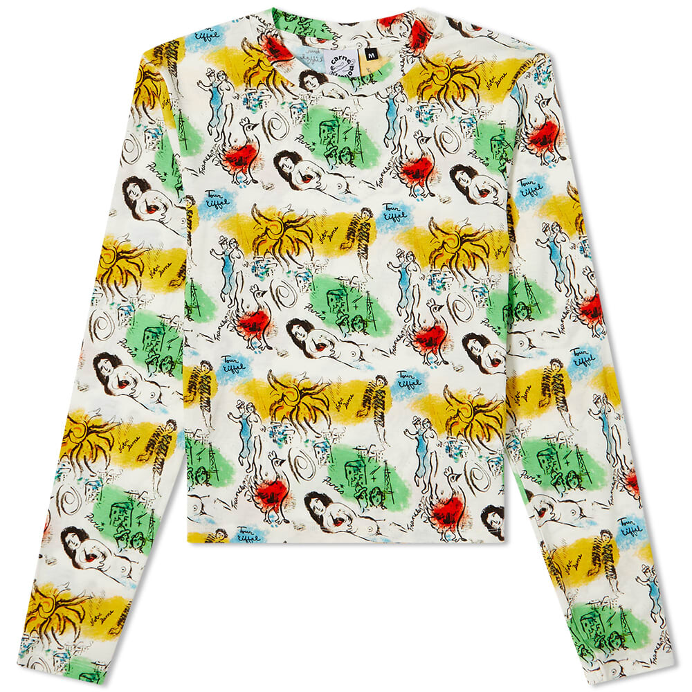 

Футболка Carne Bollente Long Sleeve Souvenirs From Paris Tee, Черный