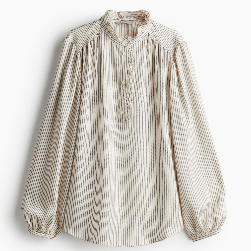 

Блузка H&M Frills, кремовый/черный