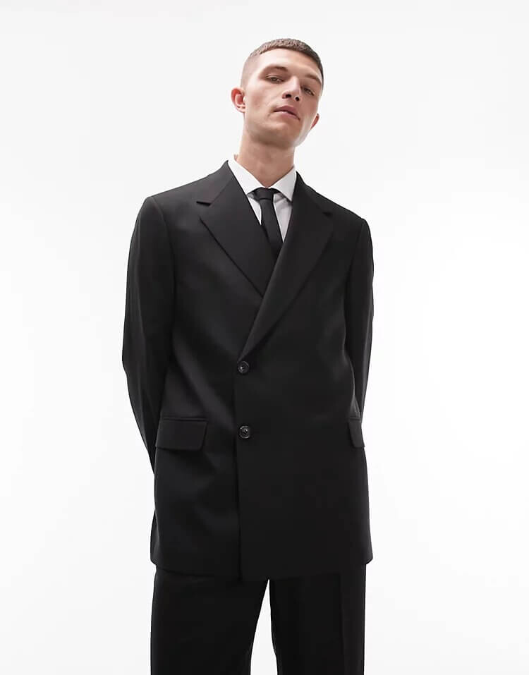 

Пиджак Topman Modern Fit, черный