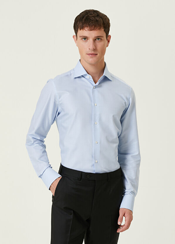 

Голубая рубашка Zegna