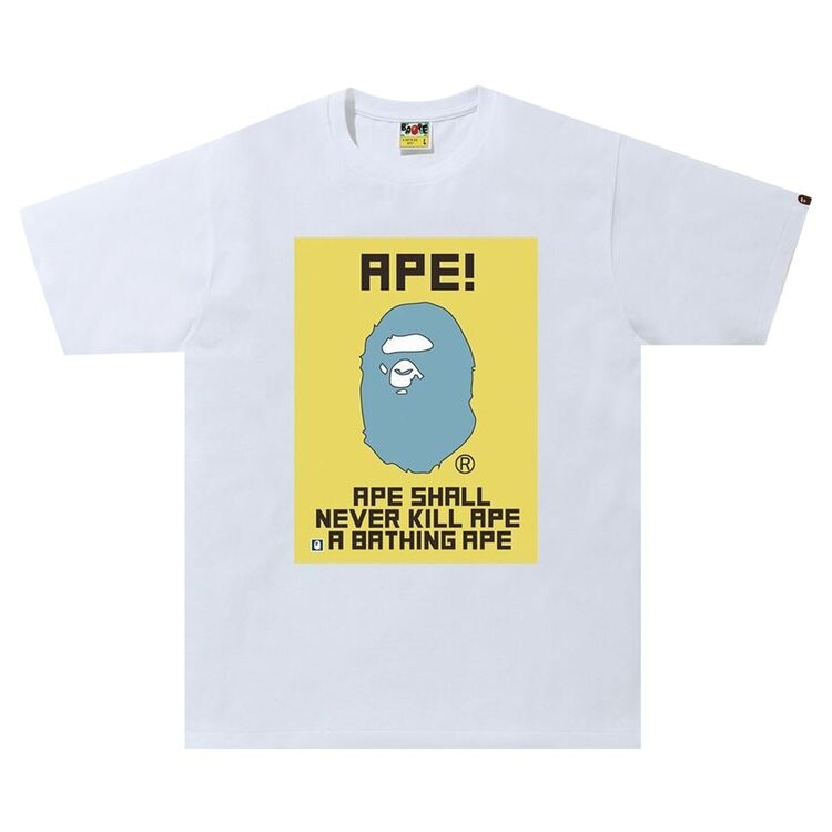 

Футболка BAPE Water Print Tee 'White', белый