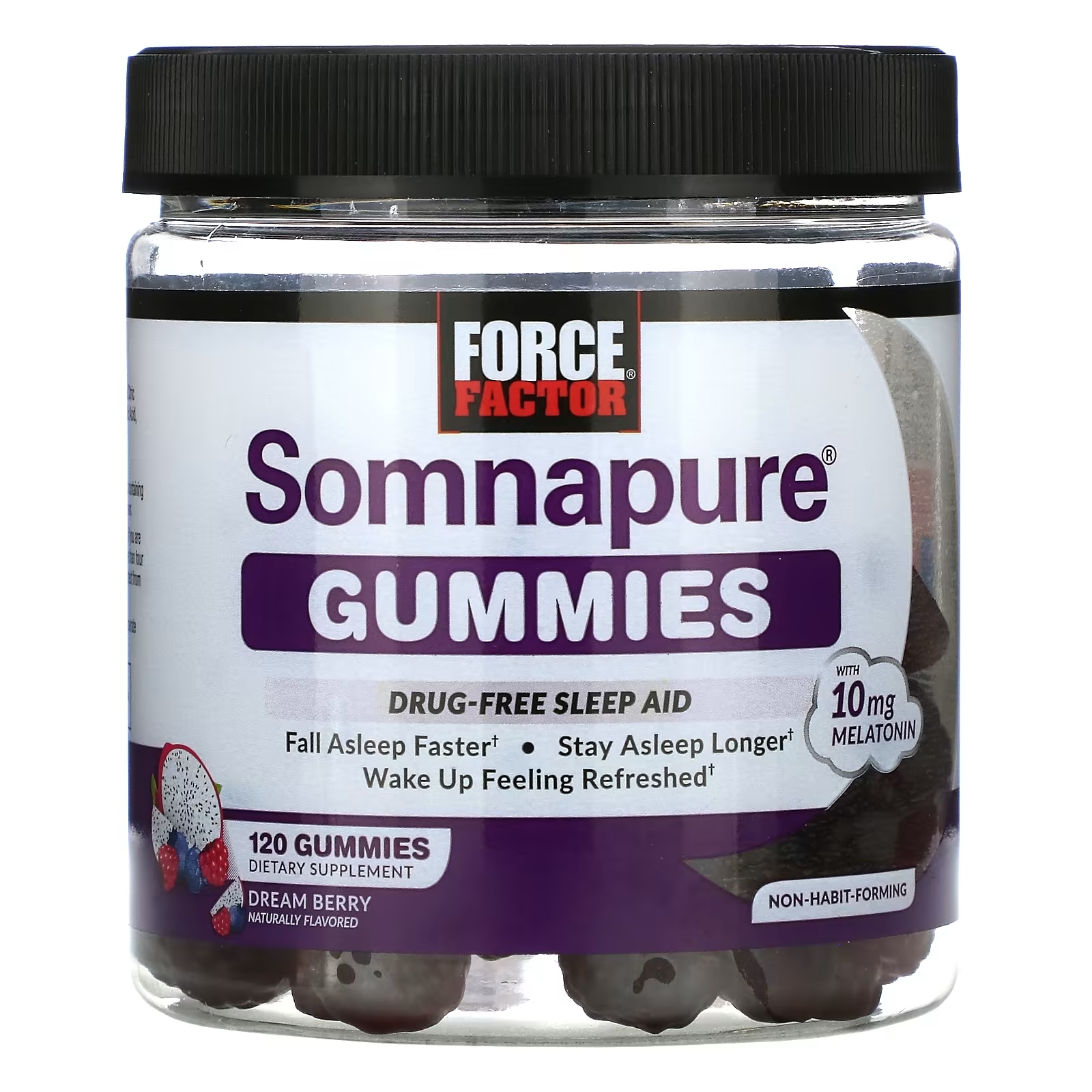 Force Factor Somnapure жевательные таблетки с мелатонином 5 мг ягодный вкус, 120 жевательных таблеток