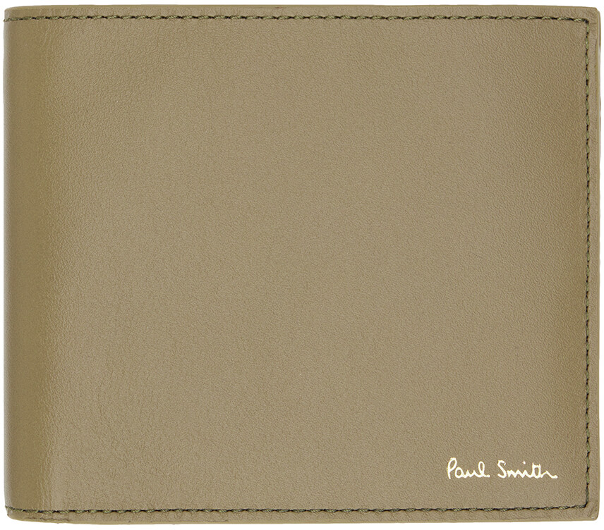 

Зеленый кожаный бумажник в два сложения Paul Smith