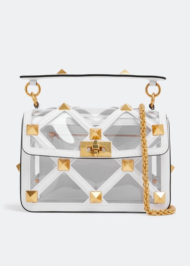 

Сумка VALENTINO GARAVANI Roman Stud medium shoulder bag, белый