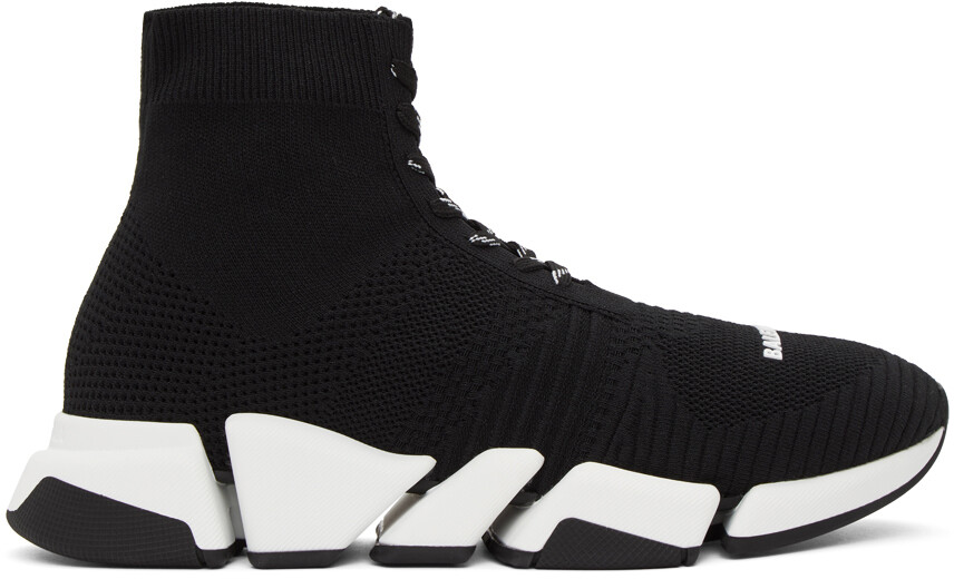 

Черно-белые кроссовки Speed ​​2.0 на шнуровке Balenciaga