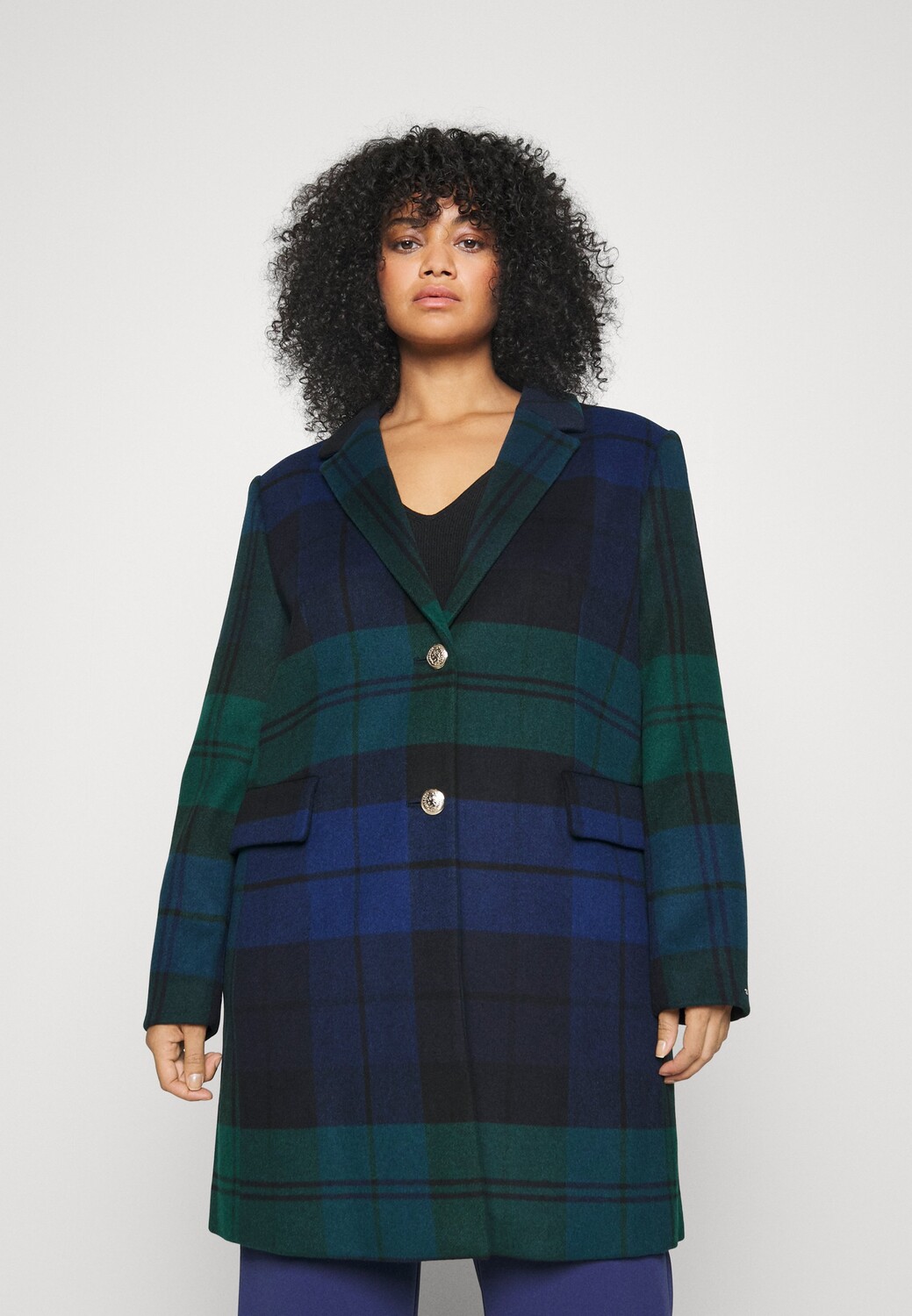 Пальто классическое Tommy Hilfiger Curve, черный