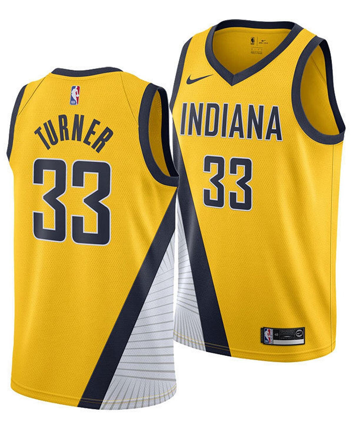 

Мужская футболка myles turner indiana pacers с принтом swingman Nike