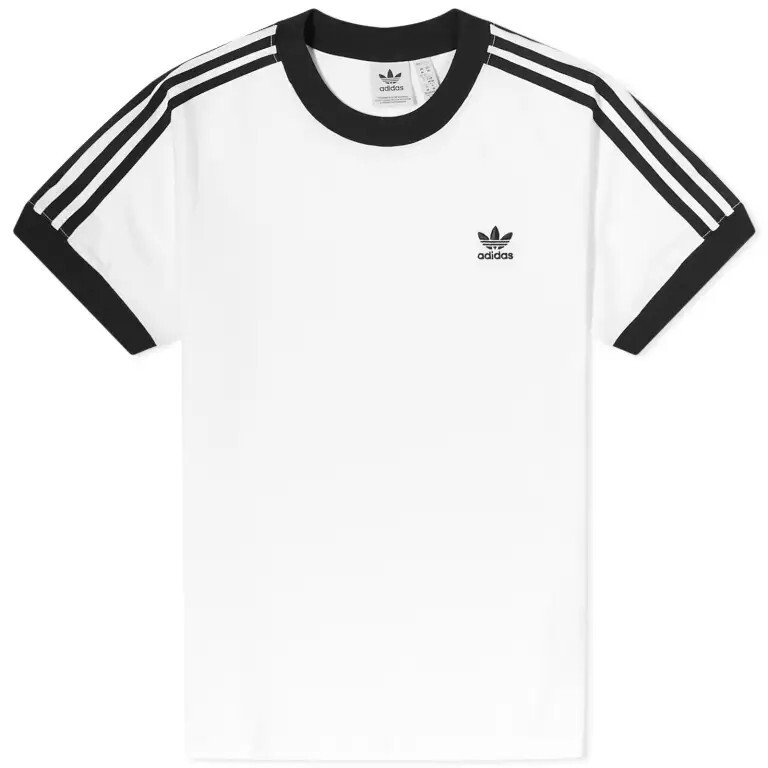

Футболка Adidas 3 Stripe Slim, белый/черный