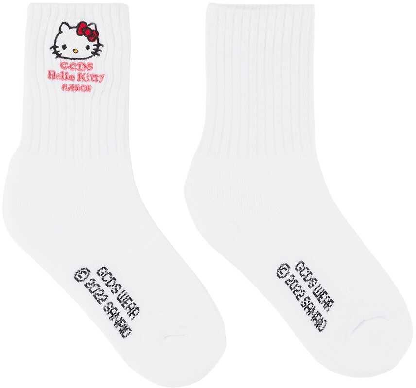 

Детские белые носки Hello Kitty Edition GCDS Kids