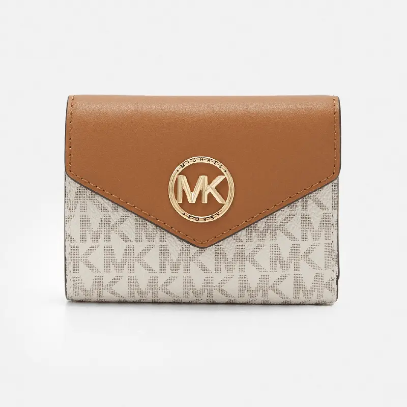 

Кошелек Michael Kors Greenwich Trifold, кремовый/коричневый