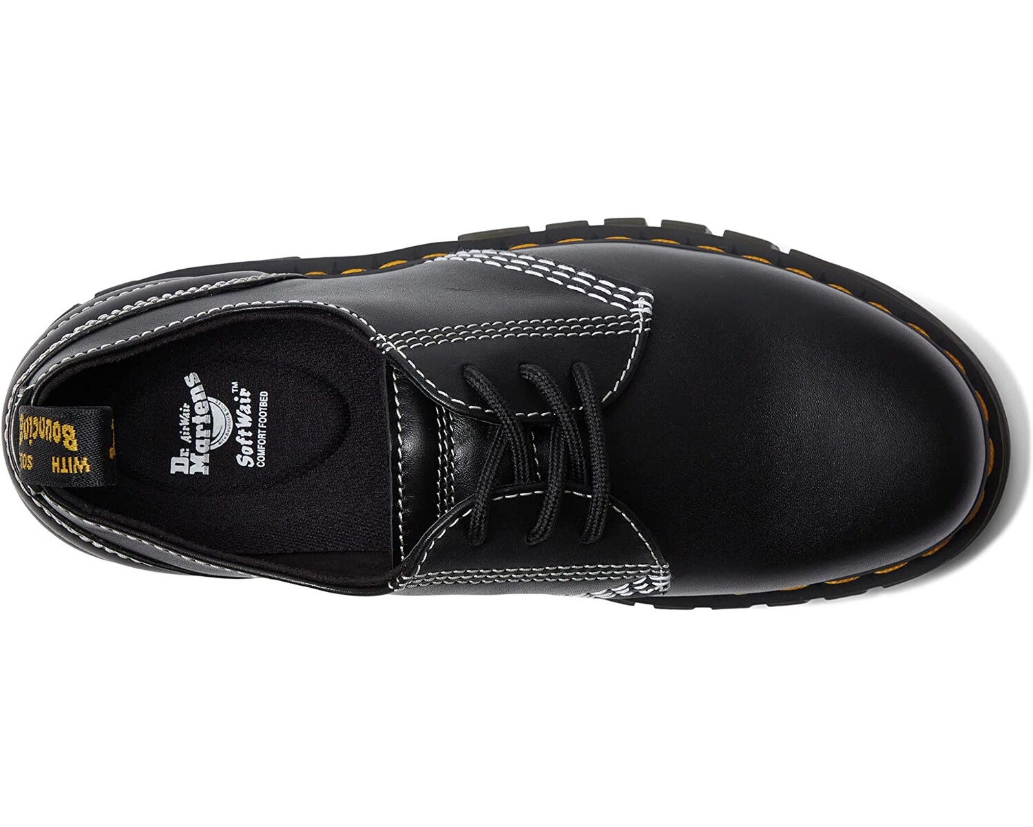 

Оксфорды Audrick 3-Eye Quilted Oxford Shoe Dr. Martens, блэк наппа люкс