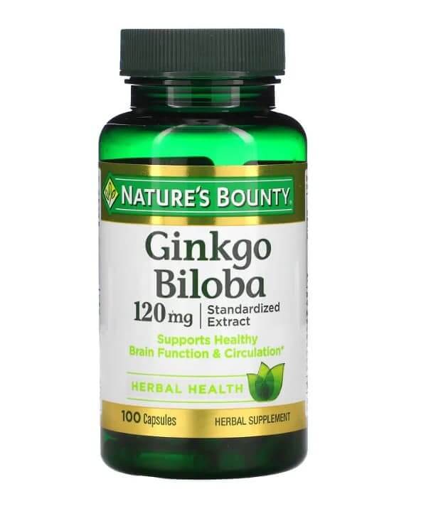Гинкго двулопастный, 120 мг, 100 капсул, Nature's Bounty