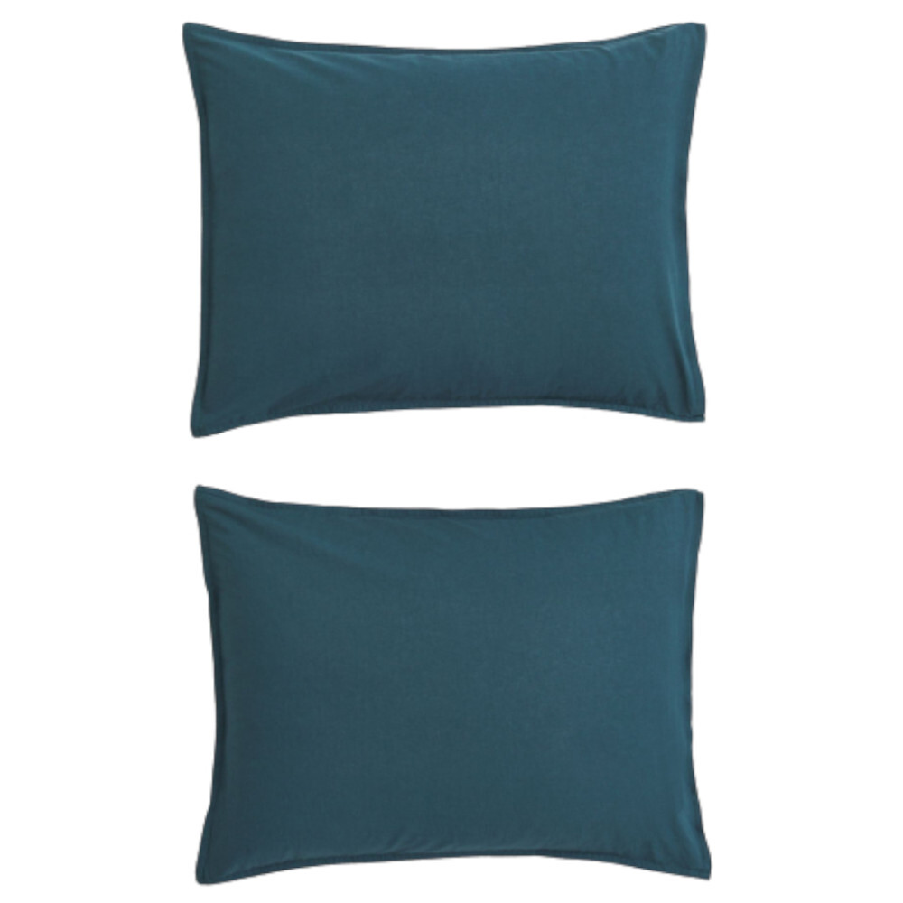 

Комплект наволочек хлопок H&M Home Cotton, 2 предмета, темно-синий