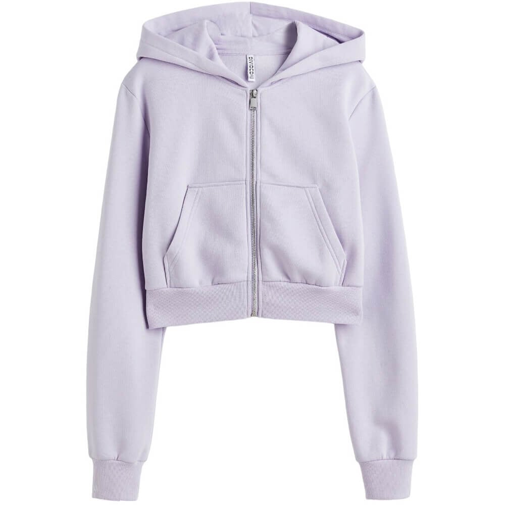 

Толстовка H&M Short Hooded, светло-фиолетовый