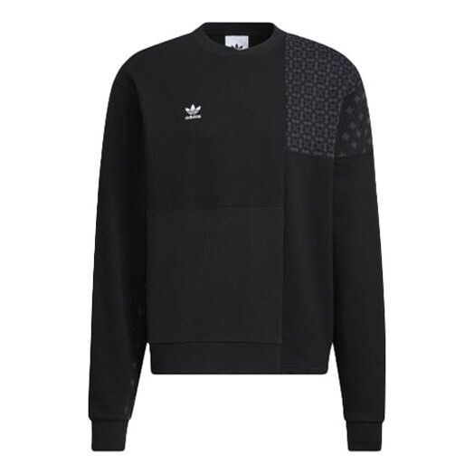 

Толстовка Adidas originals CNY Limited Pattern Printing Sports Round Neck Pullover Black, Черный