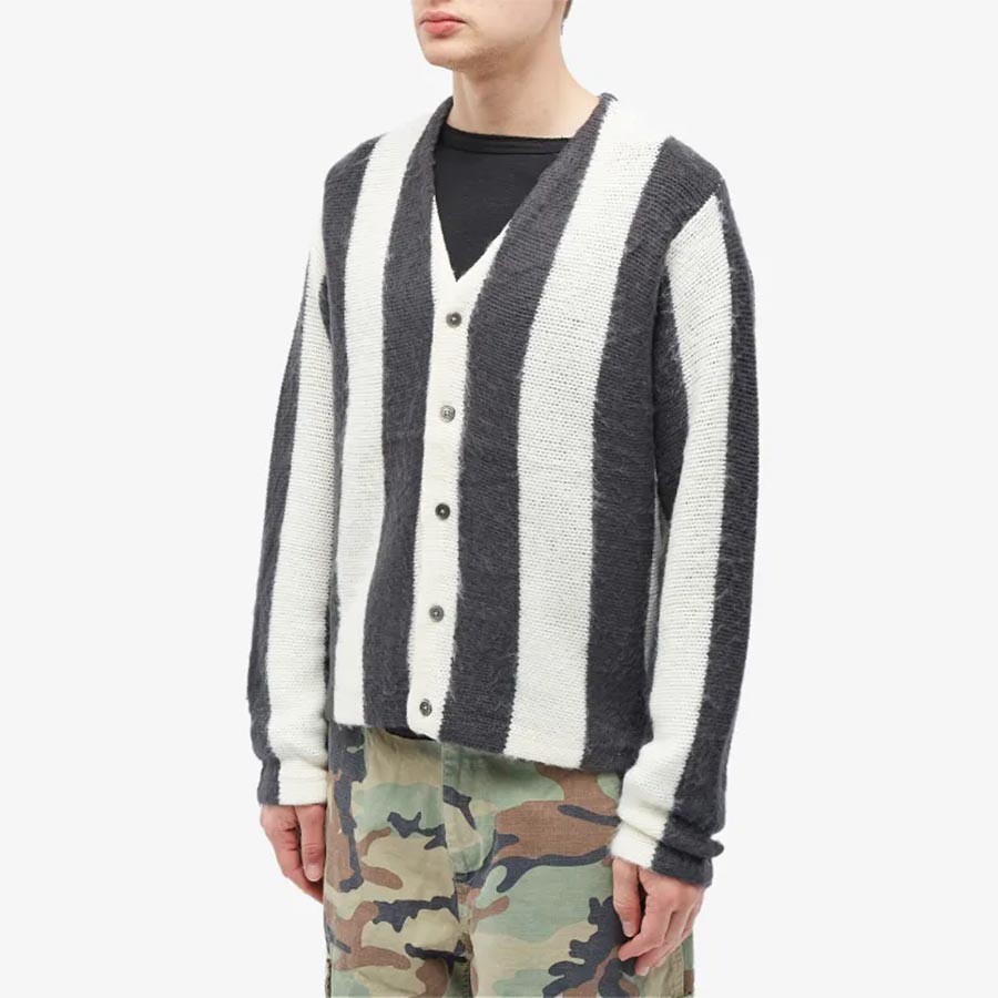 

Кардиган Stussy Stripe Brushed, черный/белый