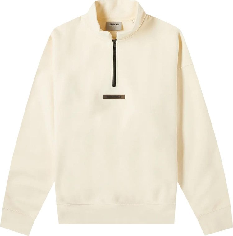 Толстовка Fear of God Essentials Mockneck Half Zip 'Buttercream', кремовый - фото