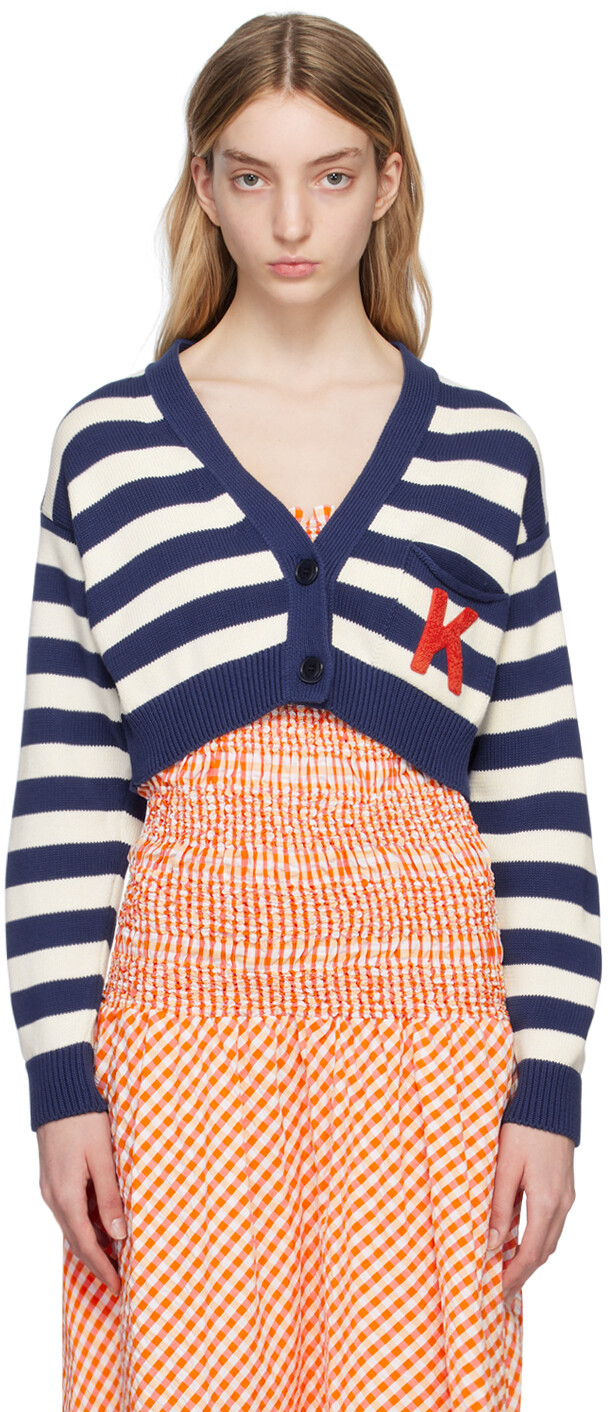 

Сине-белый кардиган Kenzo Paris 'Nautical Stripes'