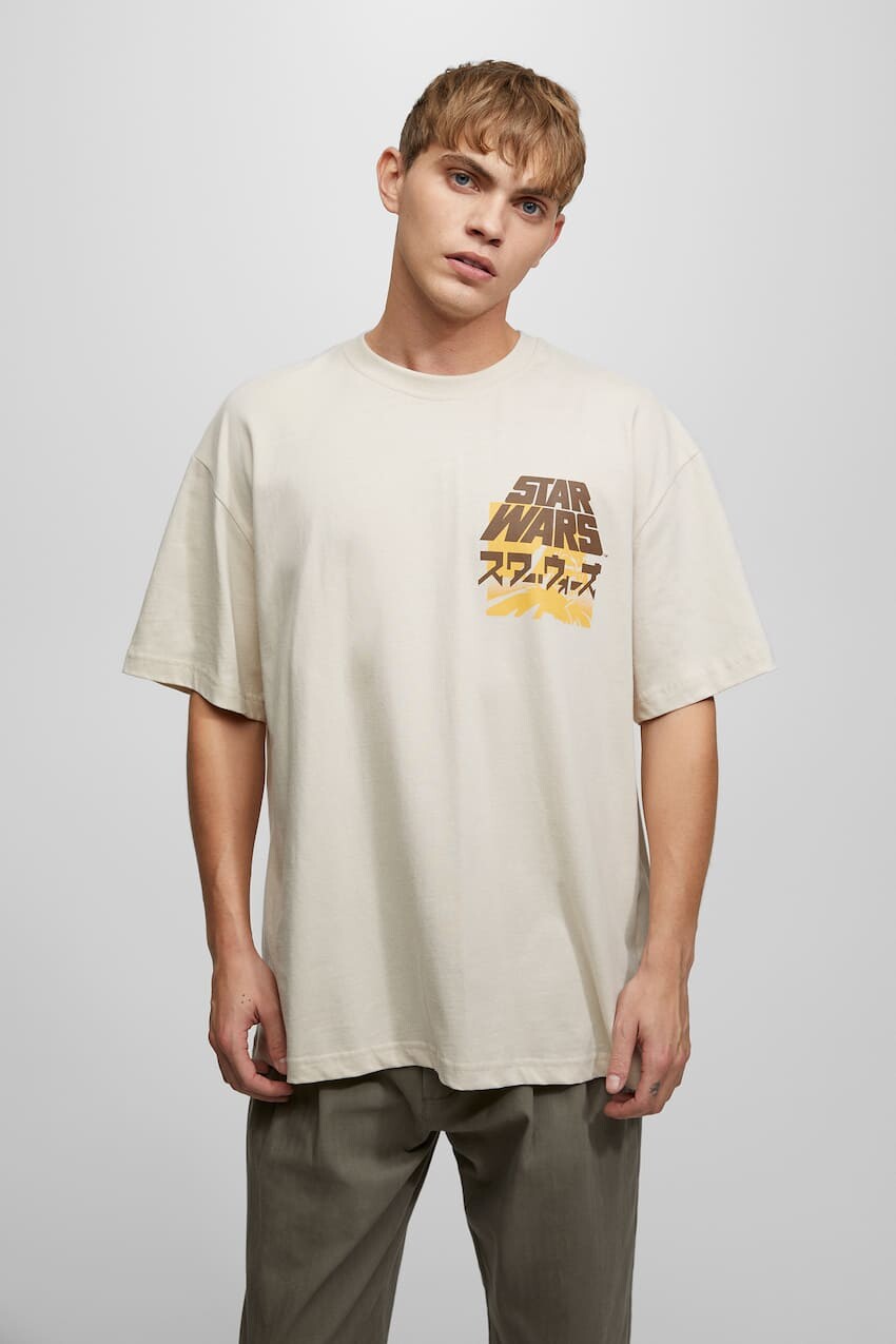 

Звездные войны Дарт Вейдер футболка Pull&Bear, белый