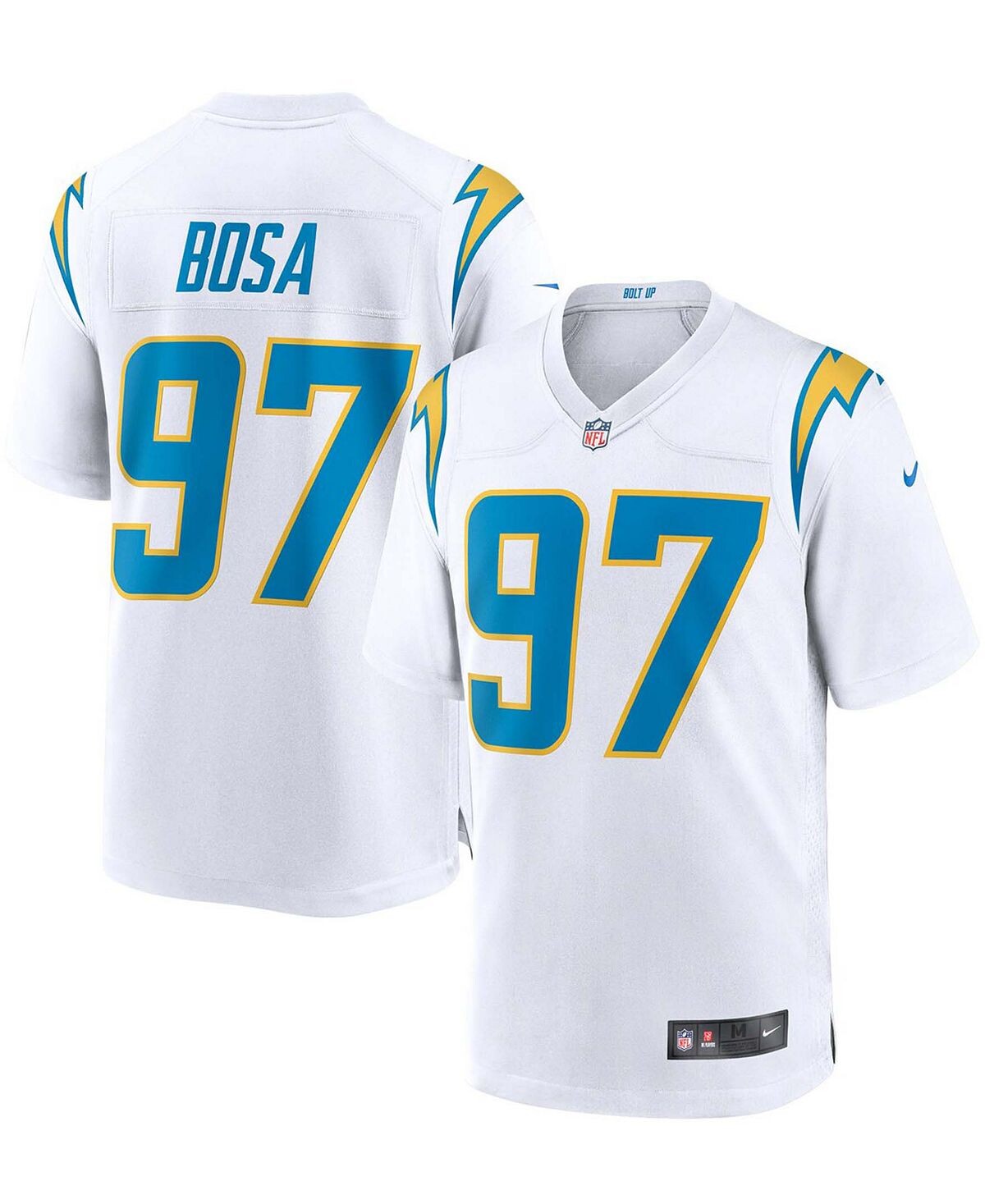 Мужская футболка joey bosa white los angeles chargers game джерси Nike, белый