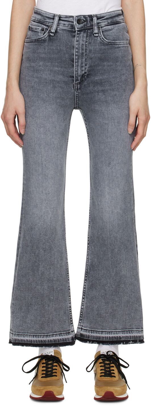 

Серые расклешенные джинсы Casey rag & bone
