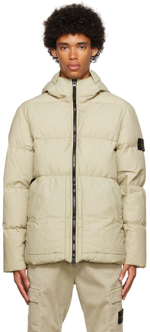 

Бежевый пуховик Naslan Stone Island