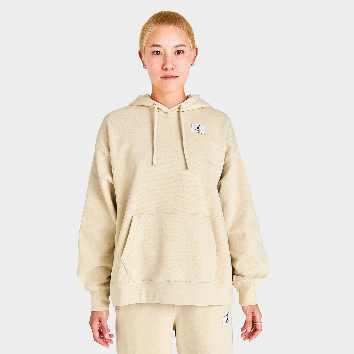 

Женская флисовая худи Jordan Flight Label, бежевый