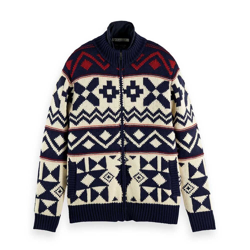 

Куртка Scotch & Soda Chunky Wool-Blend, синий