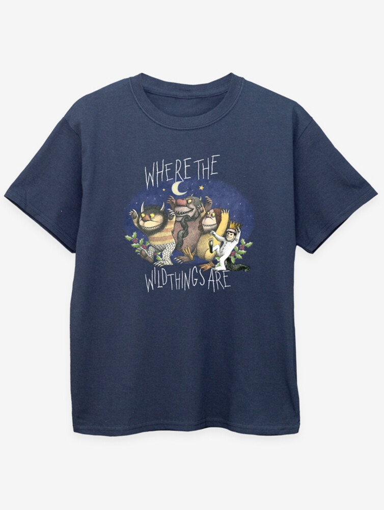 

Детская темно-синяя футболка NW2 Where The Wild Things Are Group George., нави