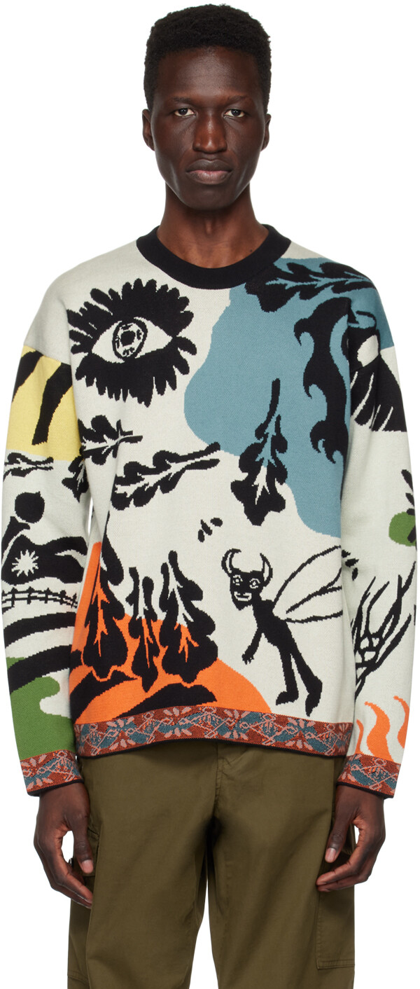 

Разноцветный свитер с круглым вырезом PS by Paul Smith, Коричневый