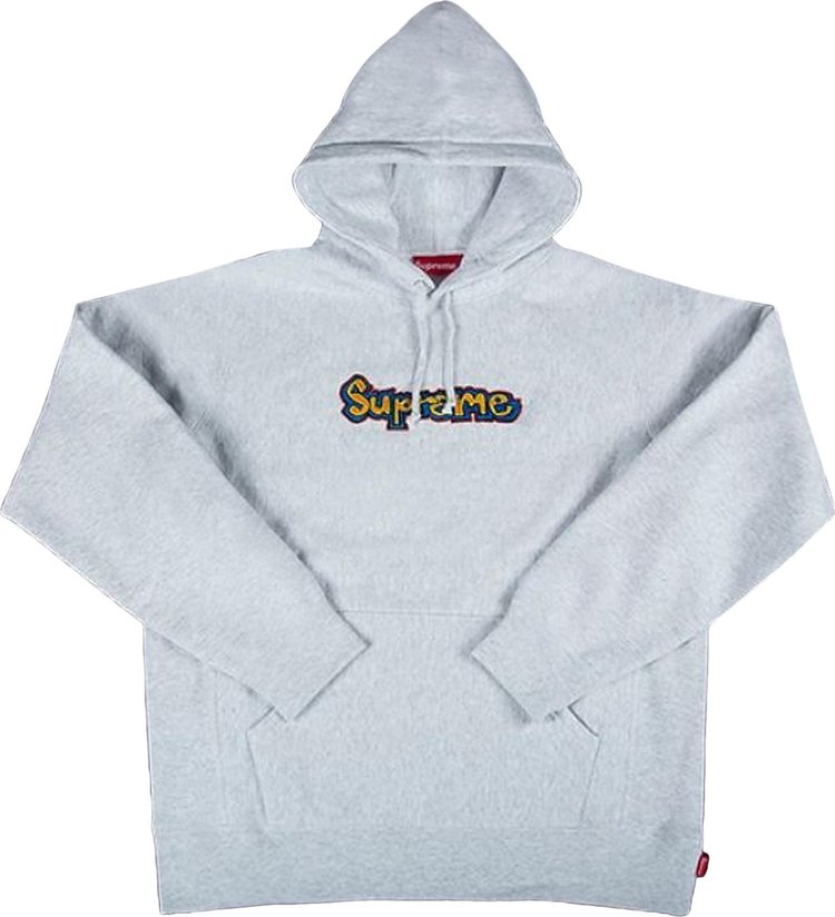 толстовка supreme gonz logo hooded sweatshirt black черный Толстовка Supreme Gonz Logo Hooded Sweatshirt 'Ash Grey', серый