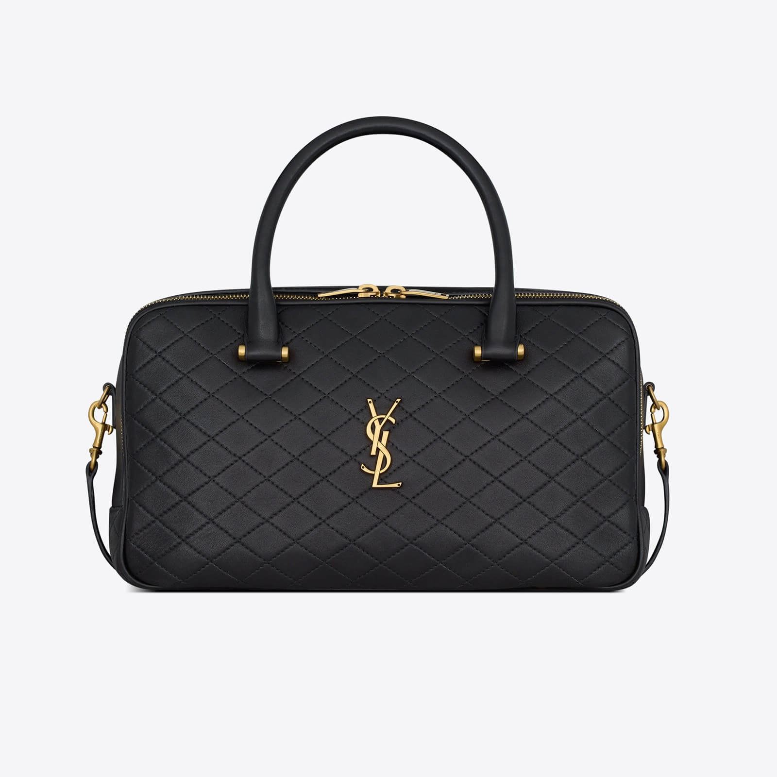 Сумка Saint Laurent Lyia Zip Up Duffle, черный сумка с ручками маленькая naina единый размер золотистый