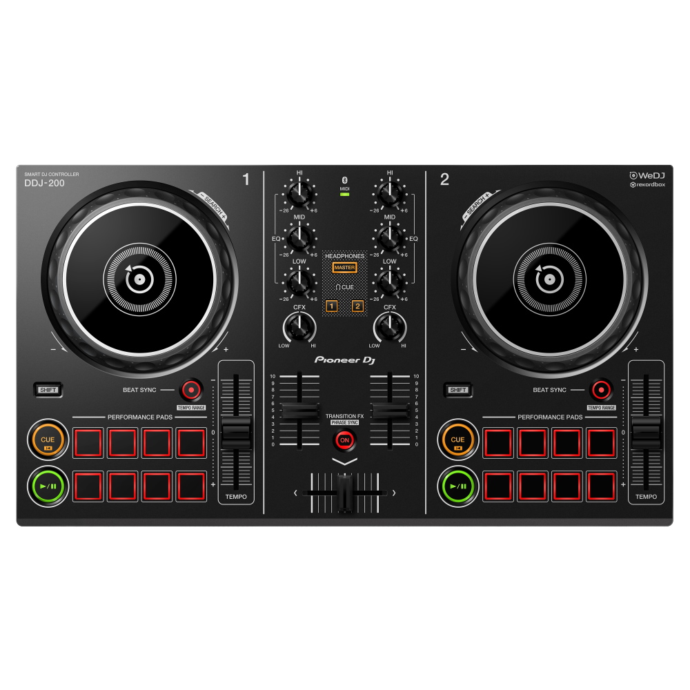 Двухдековый DJ-контроллер Pioneer DJ DDJ-200 Rekordbox dj контроллер с пэдами для serato reloop beatmix 2 mkii