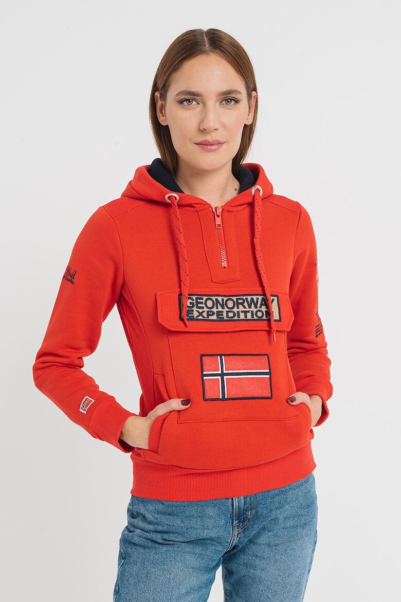 

Толстовка на молнии с логотипом Gymclass Geo Norway, красный