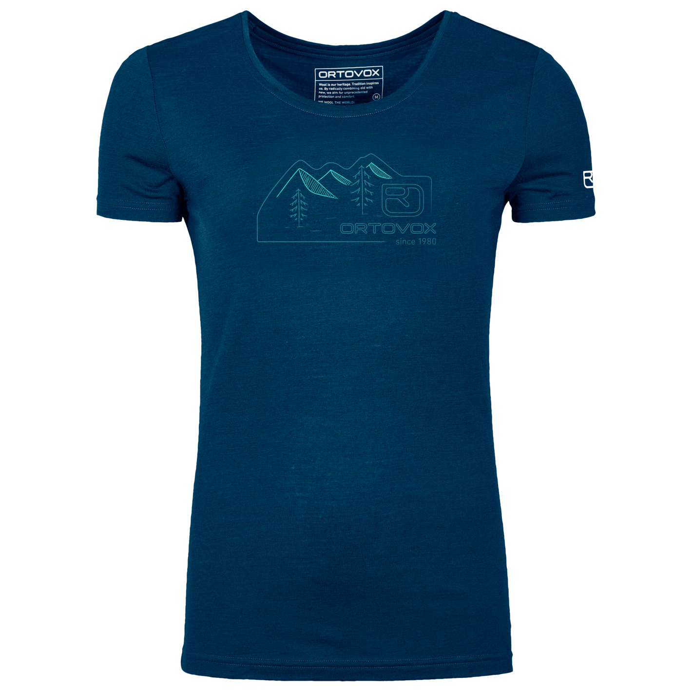 цена Рубашка из мериноса Ortovox Women's 150 Cool Vintage Badge T Shirt, цвет Deep Ocean