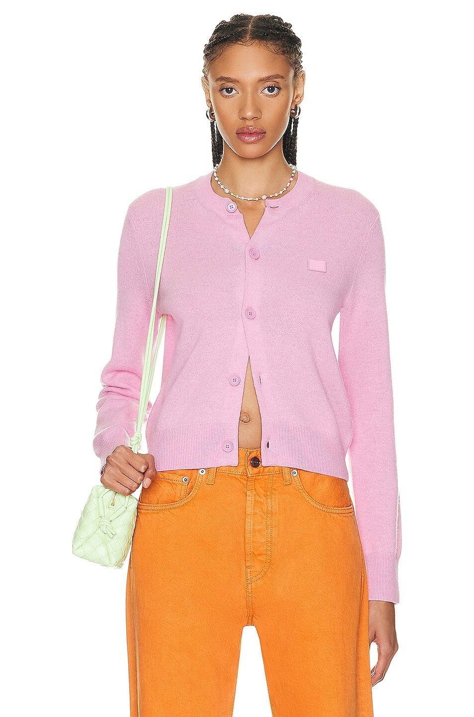 

Кардиган Acne Studios Knit, цвет Bubble Pink