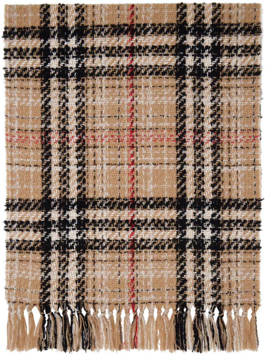 

Бежевый шарф в клетку Burberry