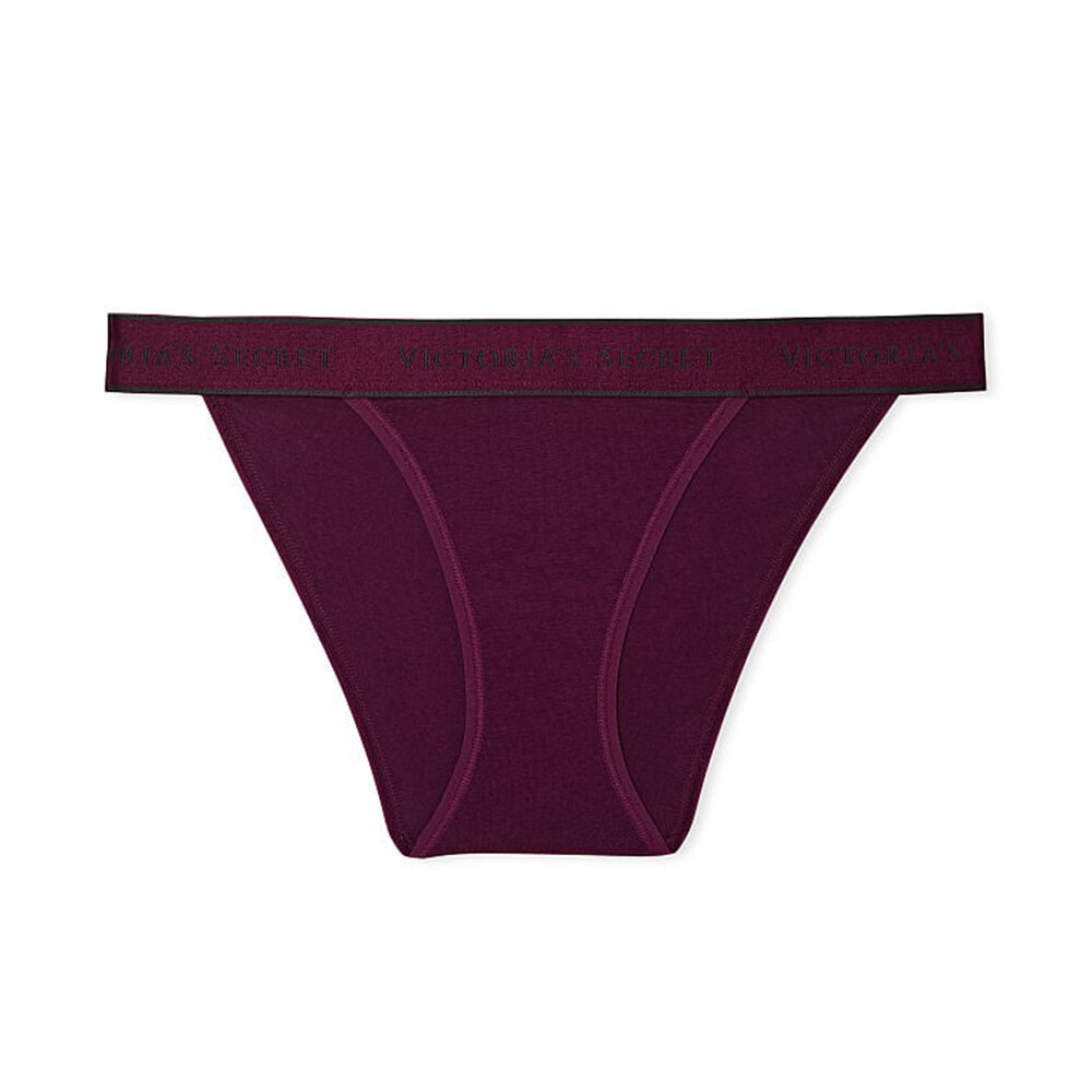 

Трусы Victoria's Secret Logo Cotton Tanga, бордовый