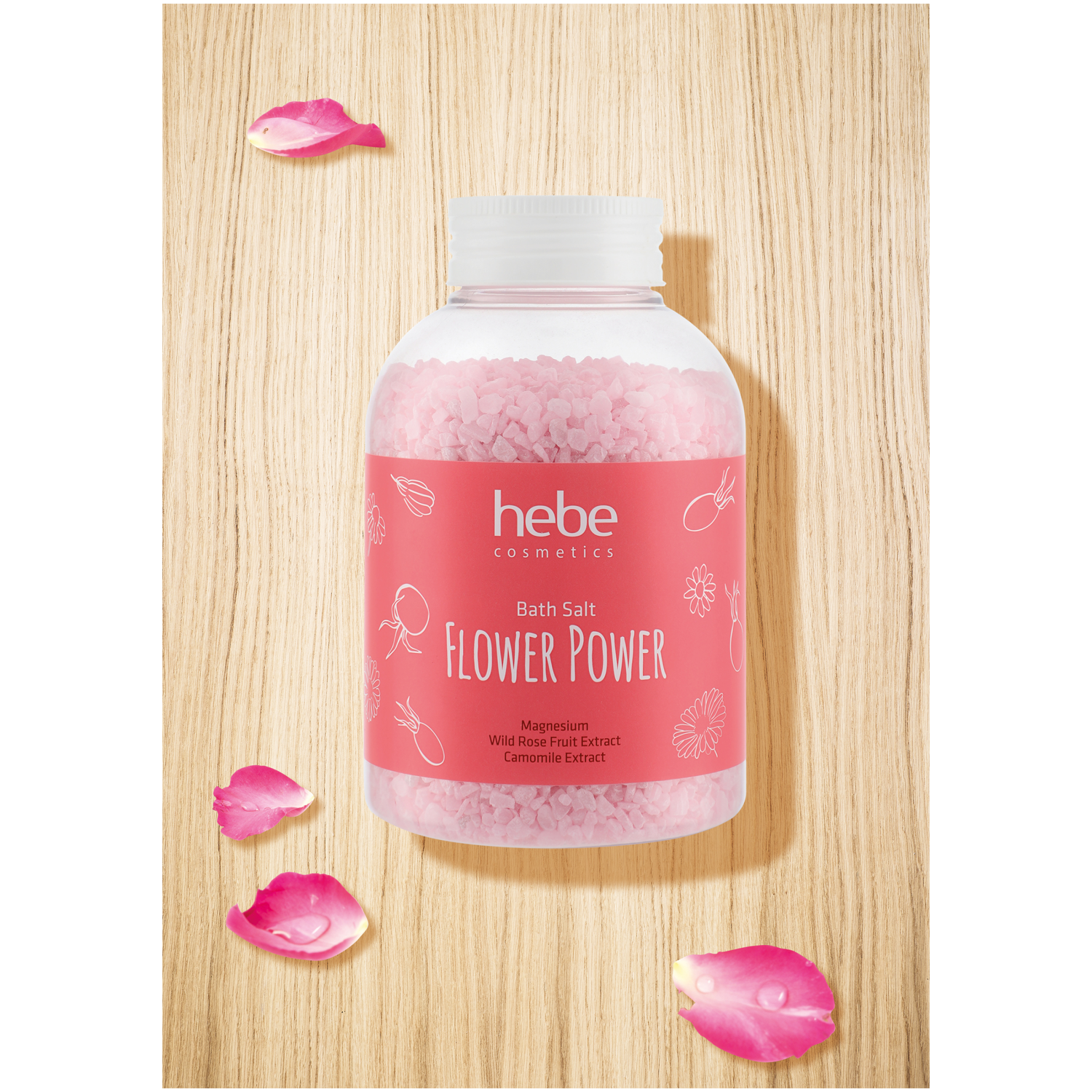 Hebe Cosmetics Flower Power соль для ванн, 600 г