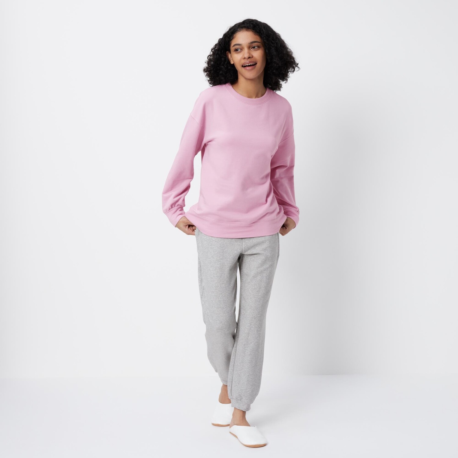 

Комплект UNIQLO ультраэластичный с длиннми рукавами, розовый