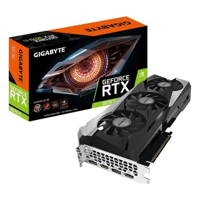 Видеокарта Gigabyte GeForce RTX 3070 Ti Gaming OC, 8GB видеокарта gigabyte geforce rtx 3080 ti aorus xtreme