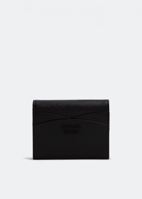 

Кошелек PRADA Small Saffiano leather wallet, черный